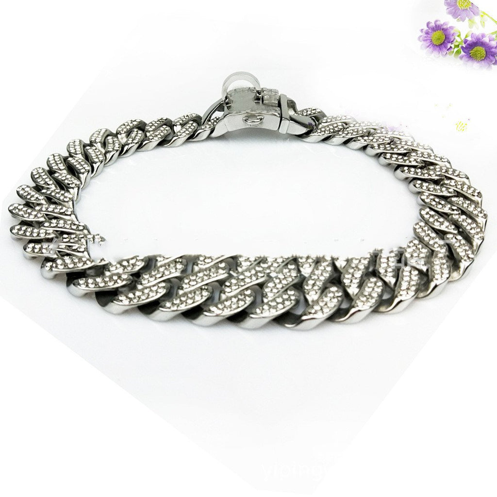 Diamond Pet Chain Neck Ring