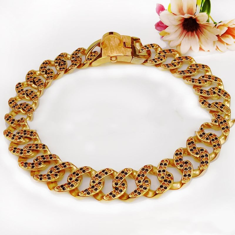 Diamond Pet Chain Neck Ring
