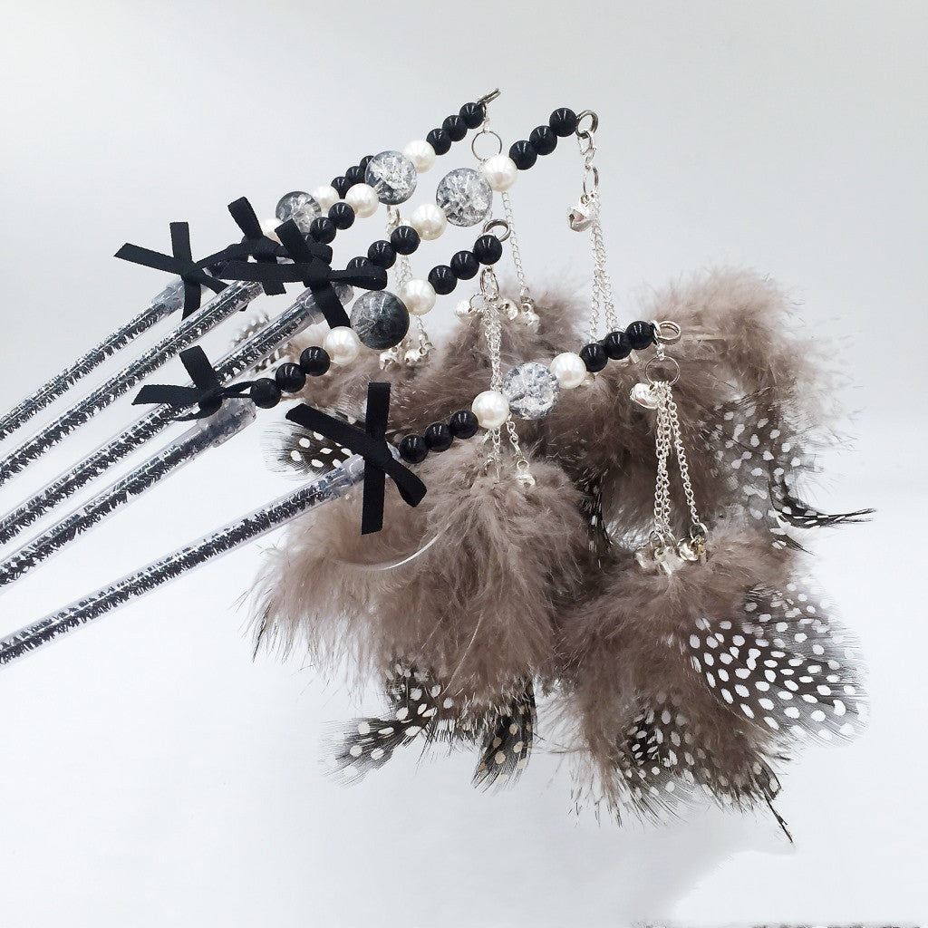 Feathered Long Cat Teaser Stick - Cat Toy