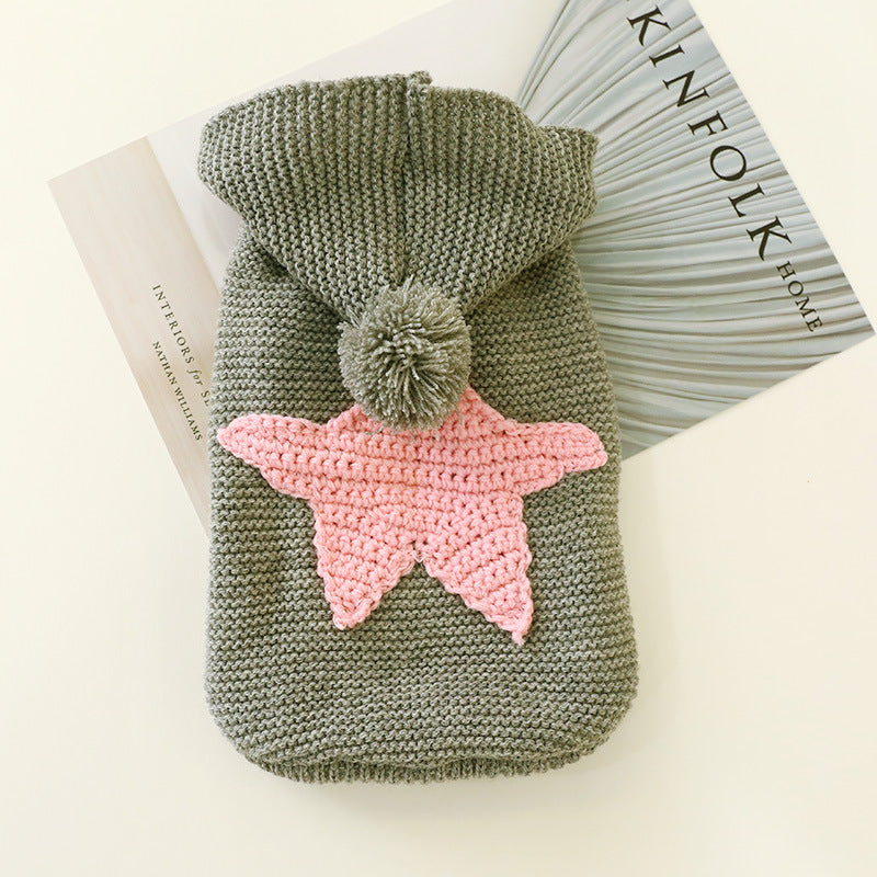 Winter Sweater for Cats with Stars
