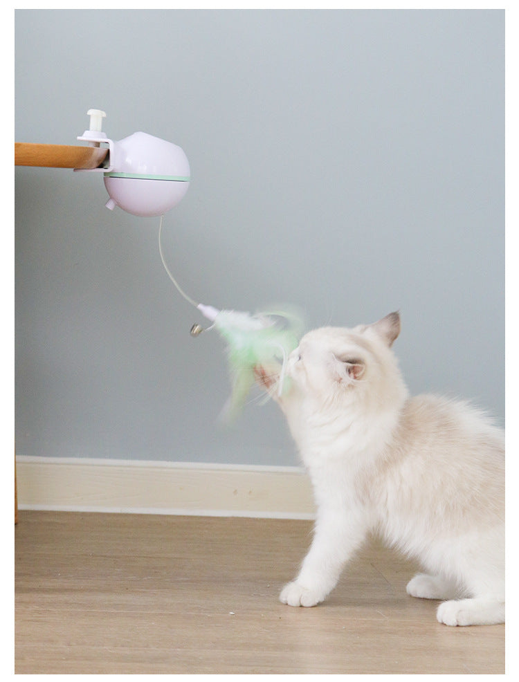 Cat Toy Ball with USB Electric Teaser Wand (Replaceable)